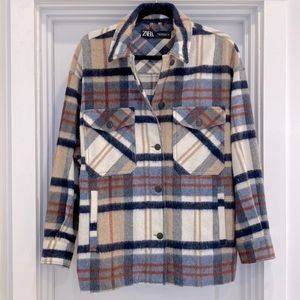 NWOT Zara Wool Blend Overshirt, size M